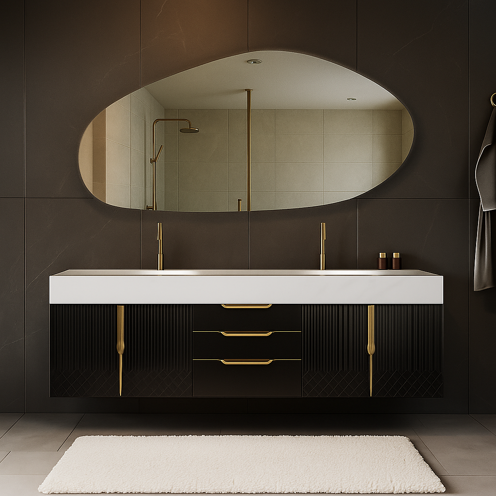 Frameless Irregular Shape Wall Mirror