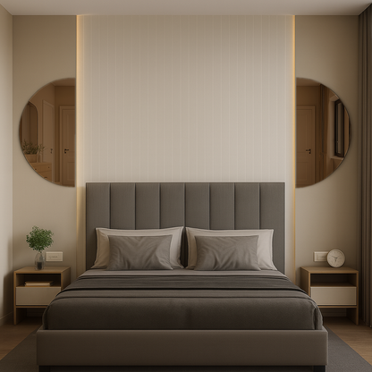 Set Of 2 Half-Moon Bronze-Tinted Frameless Mirror