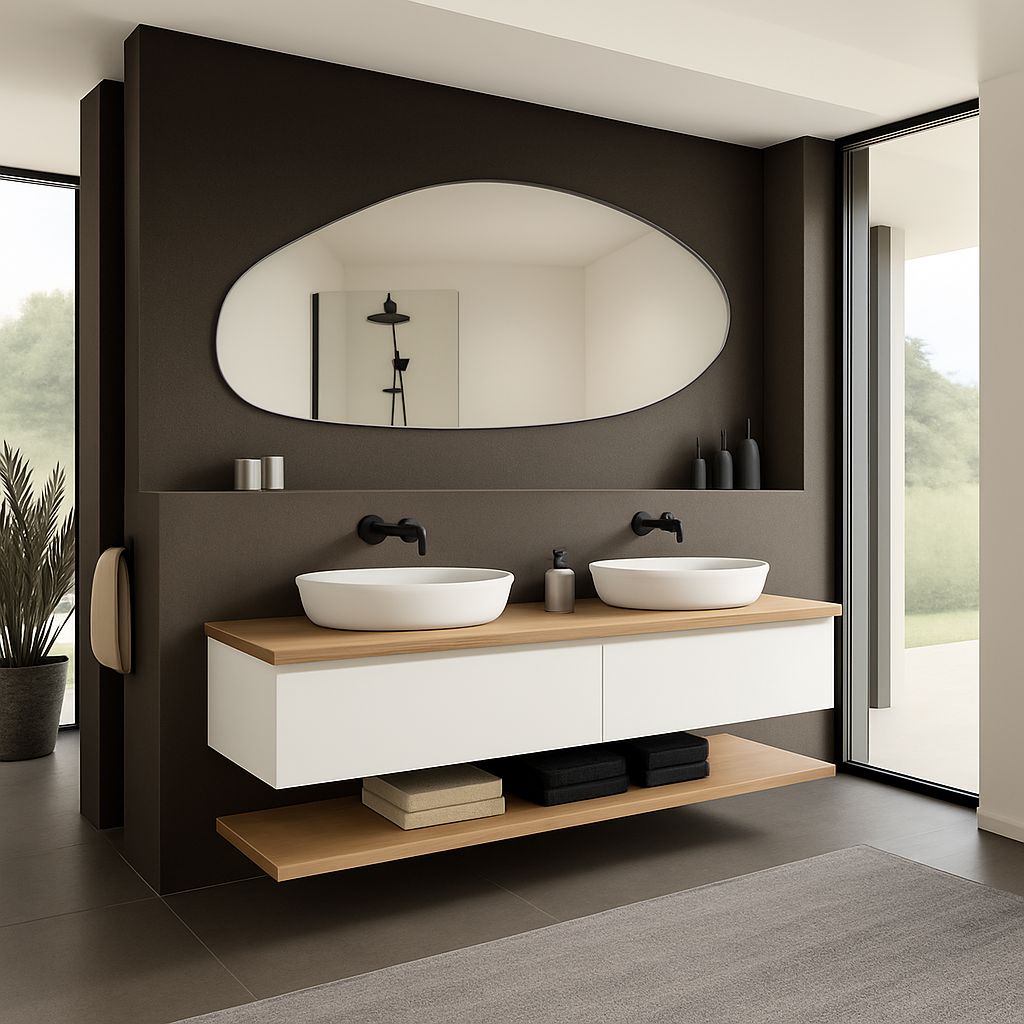 Frameless Irregular Shape Wall Mirror