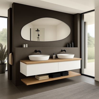 Frameless Irregular Shape Wall Mirror