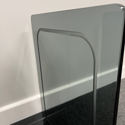 Medium Smoked Glass Side Table | 10mm Tempered Grey Tint Glass, Frameless & UV Bonded