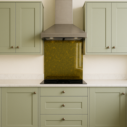 Grey with Gold Antique Tempered Mirror Hob Splashback – Heat Resistant Kitchen Splashback (5 Sizes)