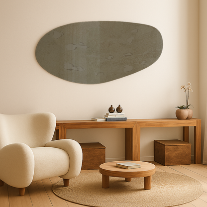Antique Bronze Frameless Irregular Shape Wall Mirror