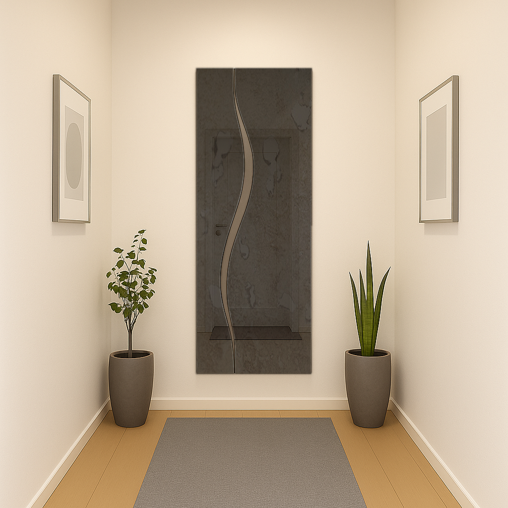 SINA/ Customizable Frameless Wave Mirror – 50cm x 150cm | Modern Full-Length Design