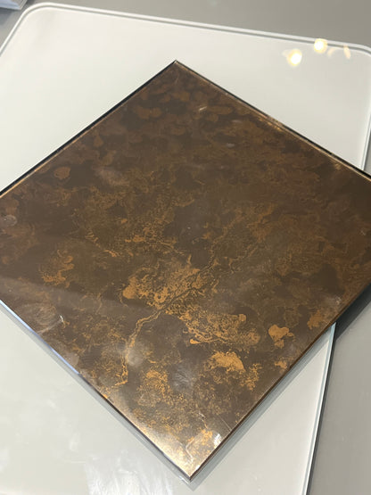 Bronze with Copper Antique Tempered Mirror Hob Splashback – Heat Resistant Kitchen Splashback (5 Sizes)