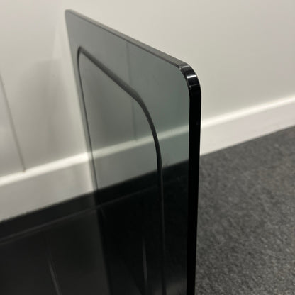 Small Smoked Glass Side Table | 10mm Tempered Grey Tint Glass, Frameless & UV Bonded