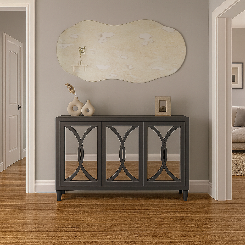 The Pond Mirror — 150cm X 60cm Sculptural Frameless Full-Length Antique Silver Mirror