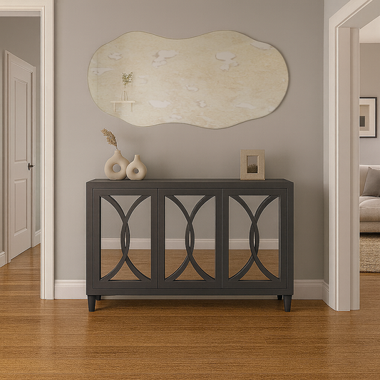 The Pond Mirror — 150cm X 60cm Sculptural Frameless Full-Length Antique Silver Mirror