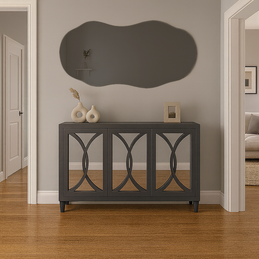 The Pond Mirror — 150cm X 60cm Sculptural Frameless Full-Length Grey Mirror