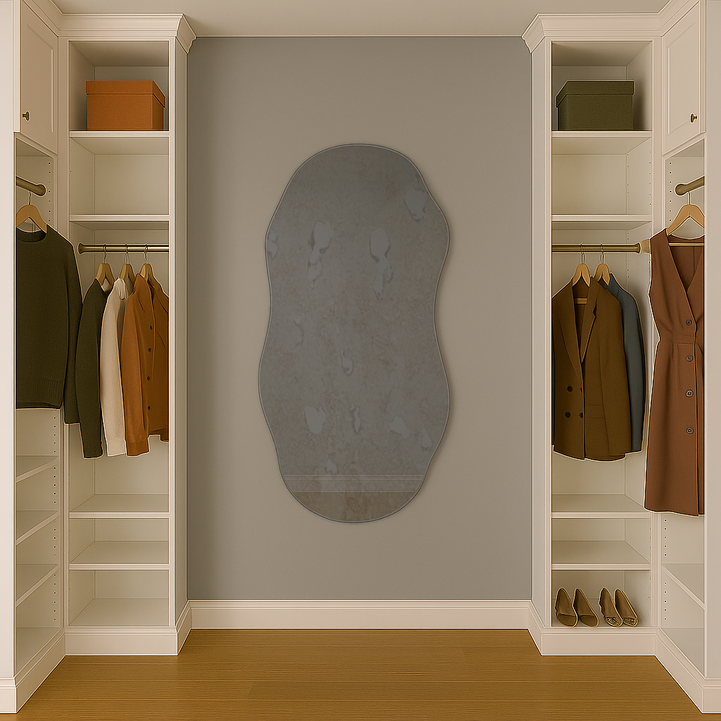 The Pond Mirror — 150cm X 60cm Sculptural Frameless Full-Length Antique Grey Mirror