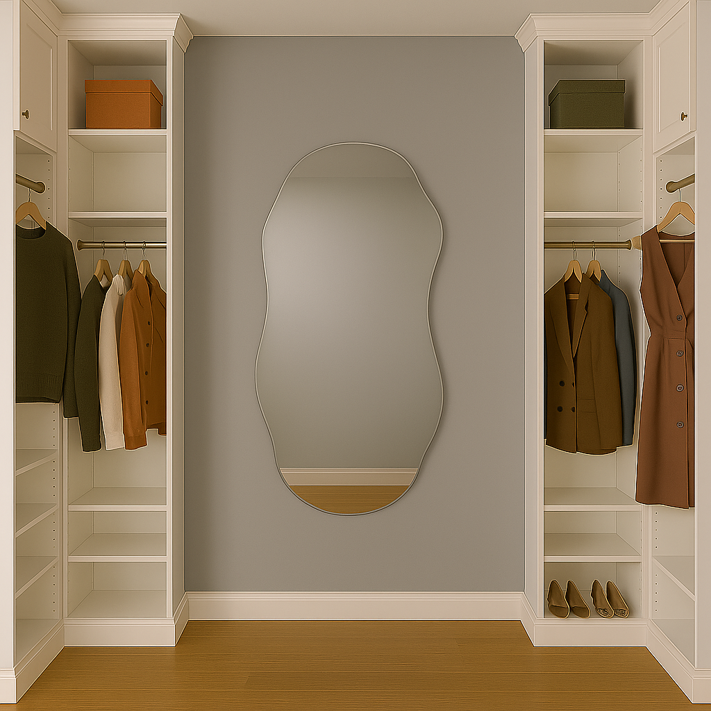 The Pond Mirror — 150cm X 60cm Sculptural Frameless Full-Length Silver Mirror