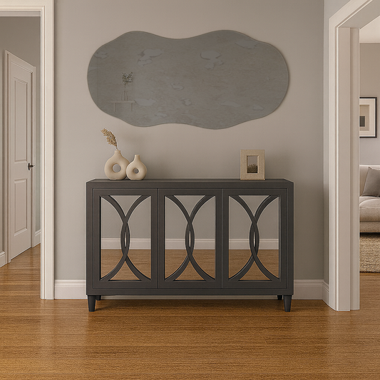 The Pond Mirror — 150cm X 60cm Sculptural Frameless Full-Length Antique Grey Mirror