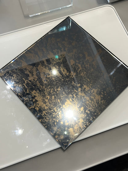 Grey with Copper Antique Tempered Mirror Hob Splashback – Heat Resistant Kitchen Splashback (5 Sizes)