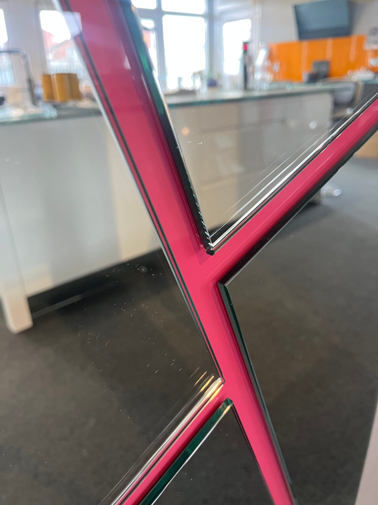 RIMA/ Customizable Frameless Geometric Line Mirror – 50cm x 80cm | Modern Decorative Wall Mirror