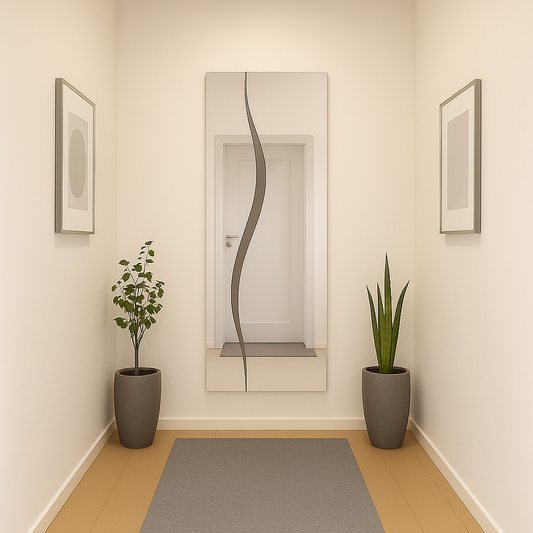 SINA/ Customizable Frameless Wave Mirror – 50cm x 150cm | Modern Full-Length Design