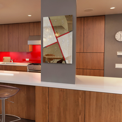 RIMA/ Customizable Frameless Geometric Line Mirror – 50cm x 80cm | Modern Decorative Wall Mirror