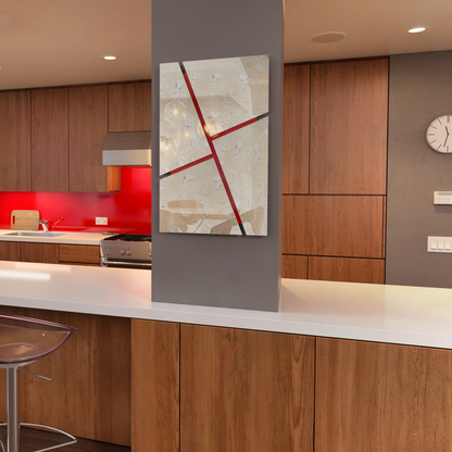 RIMA/ Customizable Frameless Geometric Line Mirror – 50cm x 80cm | Modern Decorative Wall Mirror