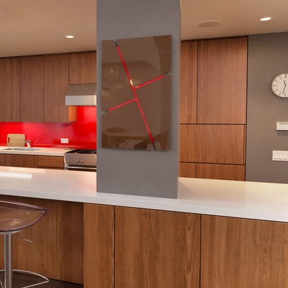 RIMA/ Customizable Frameless Geometric Line Mirror – 50cm x 80cm | Modern Decorative Wall Mirror