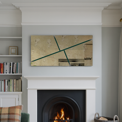 XL RIMA/ Customisable Frameless Geometric Line Mirror – 120cm x 60cm | Modern Decorative Wall Mirror