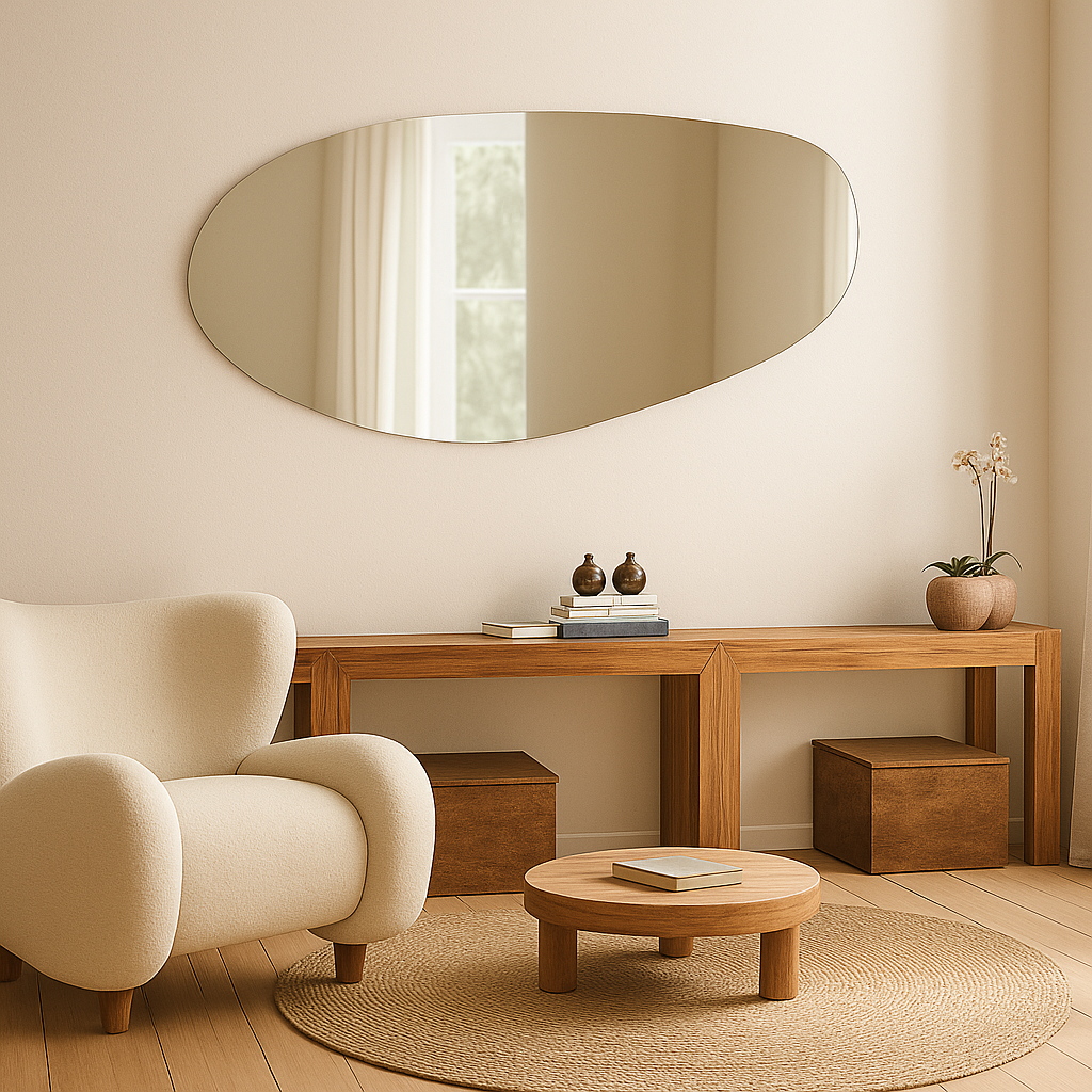 Frameless Irregular Shape Wall Mirror