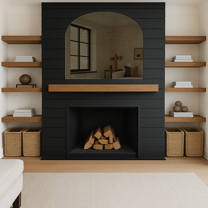 Arched Antique Bronze Frameless Wall Mirror – Modern Minimalist Home Décor