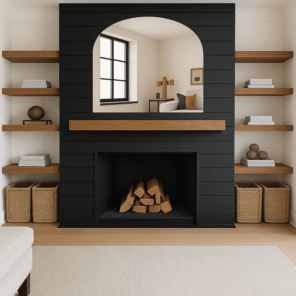 Arched Silver Frameless Wall Mirror – Modern Minimalist Home Décor