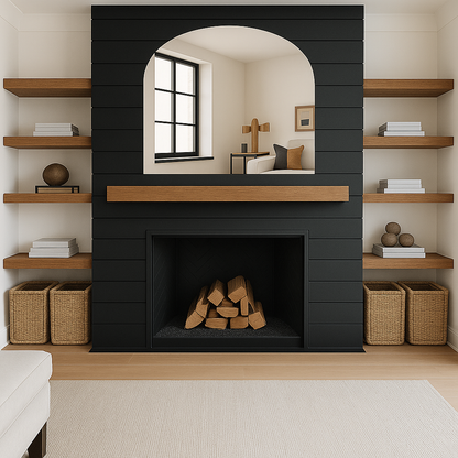 Arched Silver Frameless Wall Mirror – Modern Minimalist Home Décor