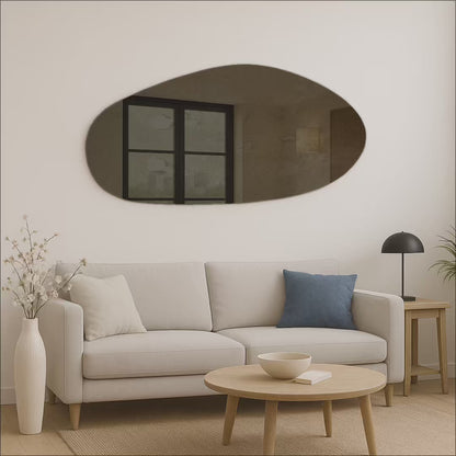Antique Bronze Frameless Irregular Shape Wall Mirror
