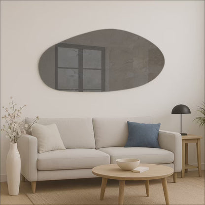 Antique Grey Frameless Irregular Shape Wall Mirror