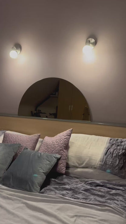 Half-Moon Bronze-Tinted Frameless Mirror